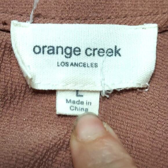 Orange Creek Pink Dusty Rose Lace Bodice Trim Knee Length Dress - Picture 8 of 11